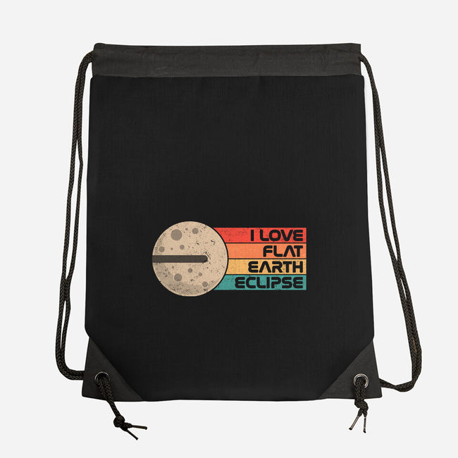 I Love Flat Earth Eclipse-None-Drawstring-Bag-koalastudio