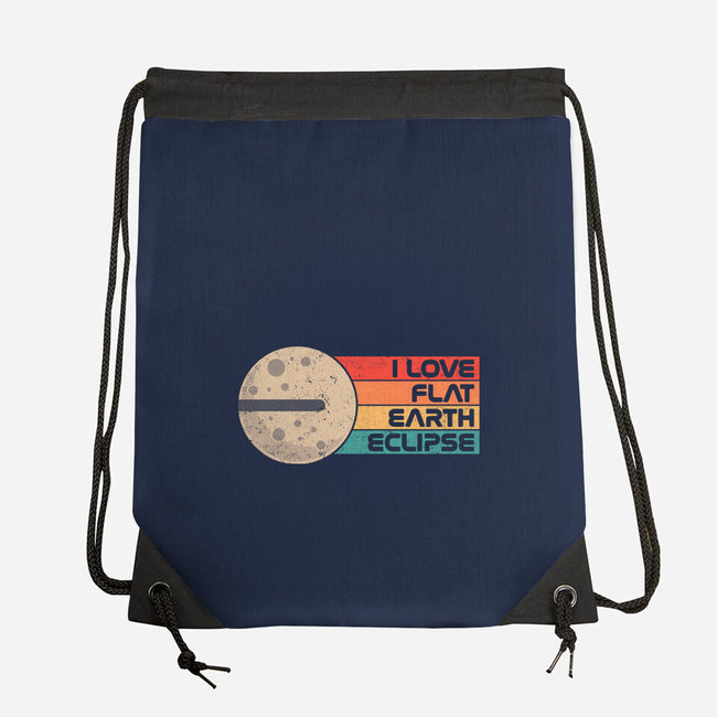I Love Flat Earth Eclipse-None-Drawstring-Bag-koalastudio