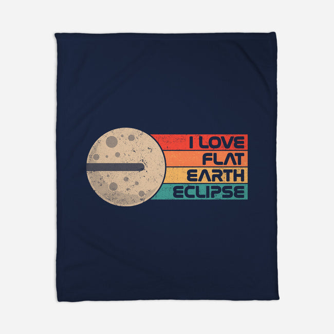 I Love Flat Earth Eclipse-None-Fleece-Blanket-koalastudio