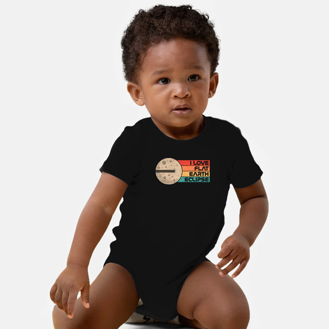 I Love Flat Earth Eclipse-Baby-Basic-Onesie-koalastudio