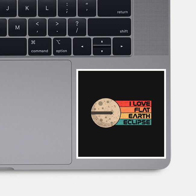 I Love Flat Earth Eclipse-None-Glossy-Sticker-koalastudio