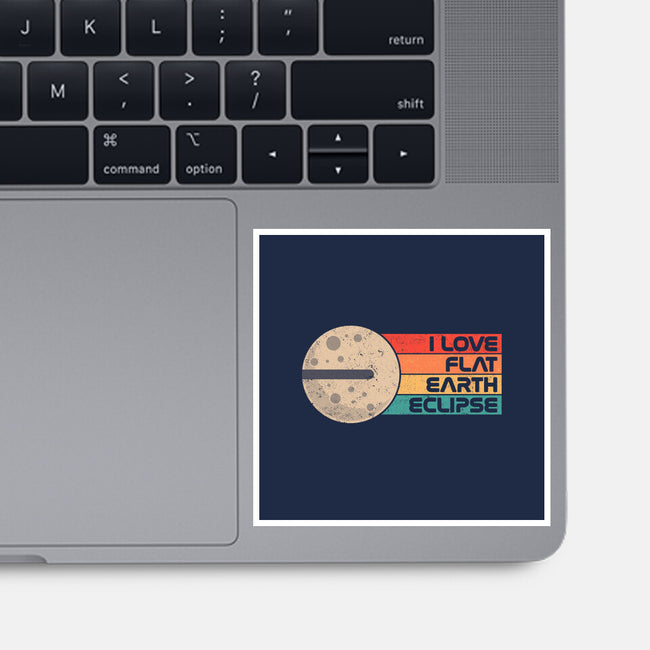 I Love Flat Earth Eclipse-None-Glossy-Sticker-koalastudio