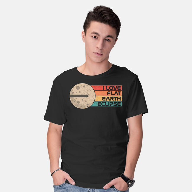 I Love Flat Earth Eclipse-Mens-Basic-Tee-koalastudio