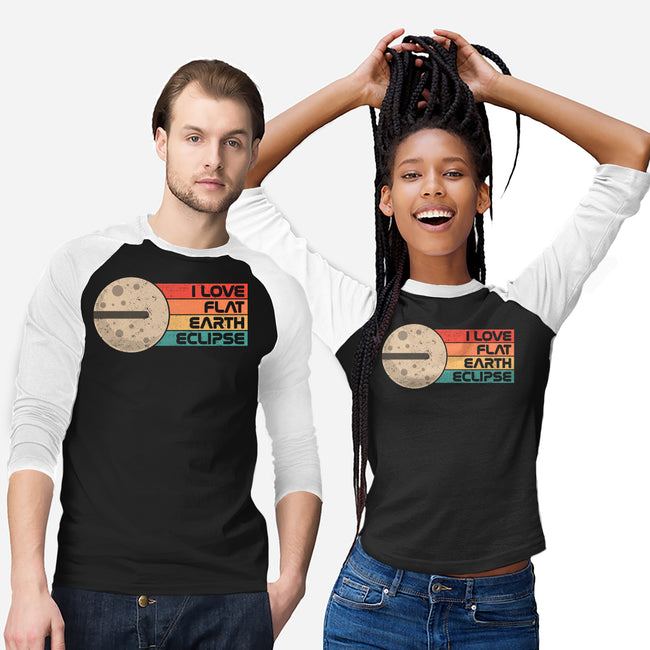 I Love Flat Earth Eclipse-Unisex-Baseball-Tee-koalastudio