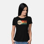 I Love Flat Earth Eclipse-Womens-Basic-Tee-koalastudio