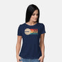 I Love Flat Earth Eclipse-Womens-Basic-Tee-koalastudio