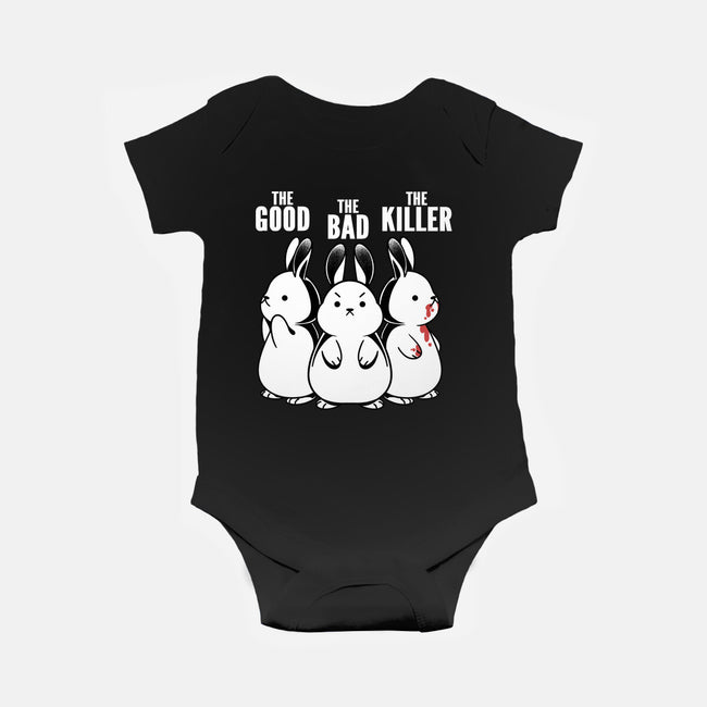 The Good The Bad And The Killer Rabbit-Baby-Basic-Onesie-tobefonseca