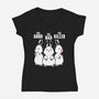 The Good The Bad And The Killer Rabbit-Womens-V-Neck-Tee-tobefonseca