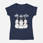 The Good The Bad And The Killer Rabbit-Womens-V-Neck-Tee-tobefonseca
