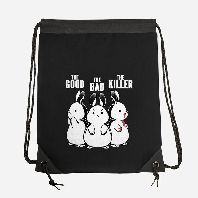 The Good The Bad And The Killer Rabbit-None-Drawstring-Bag-tobefonseca