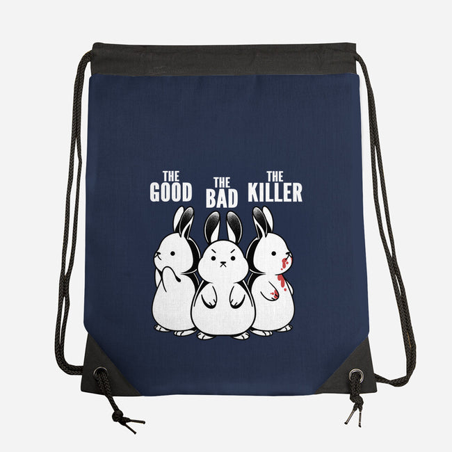 The Good The Bad And The Killer Rabbit-None-Drawstring-Bag-tobefonseca