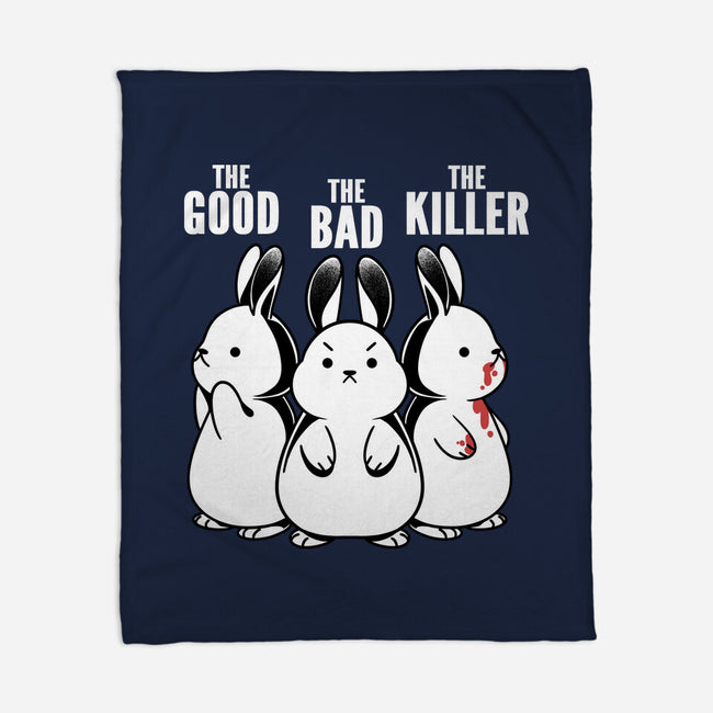 The Good The Bad And The Killer Rabbit-None-Fleece-Blanket-tobefonseca