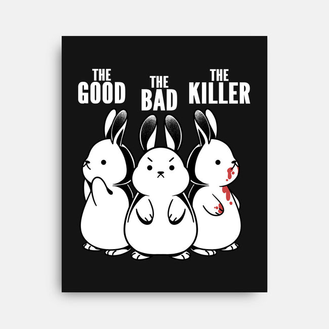 The Good The Bad And The Killer Rabbit-None-Stretched-Canvas-tobefonseca