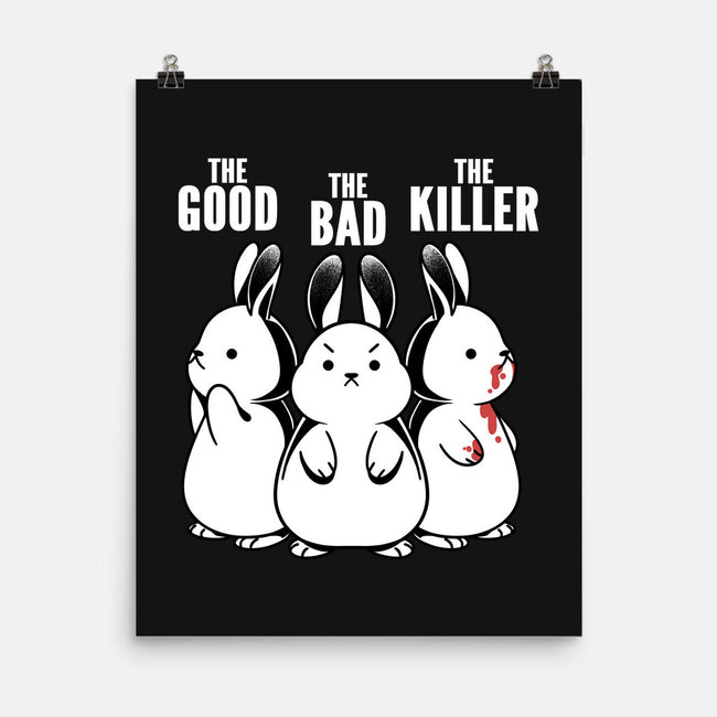 The Good The Bad And The Killer Rabbit-None-Matte-Poster-tobefonseca