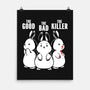 The Good The Bad And The Killer Rabbit-None-Matte-Poster-tobefonseca