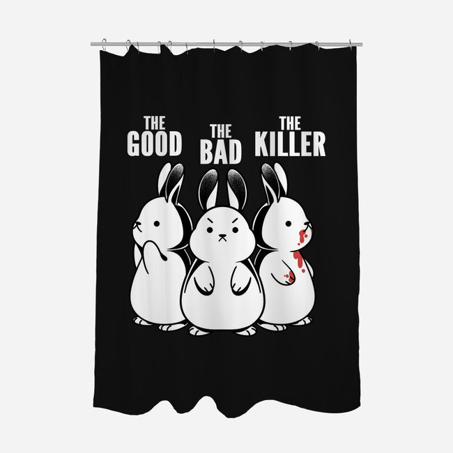 The Good The Bad And The Killer Rabbit-None-Polyester-Shower Curtain-tobefonseca