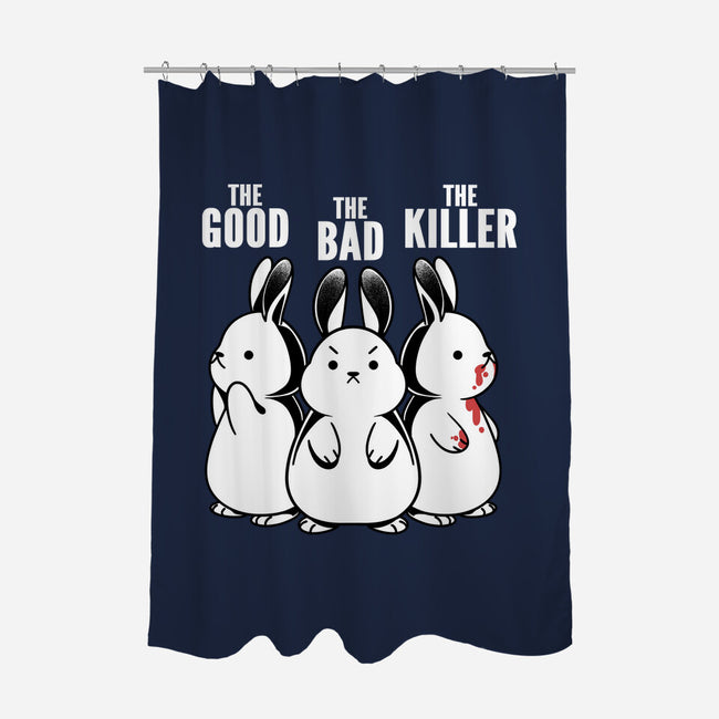The Good The Bad And The Killer Rabbit-None-Polyester-Shower Curtain-tobefonseca