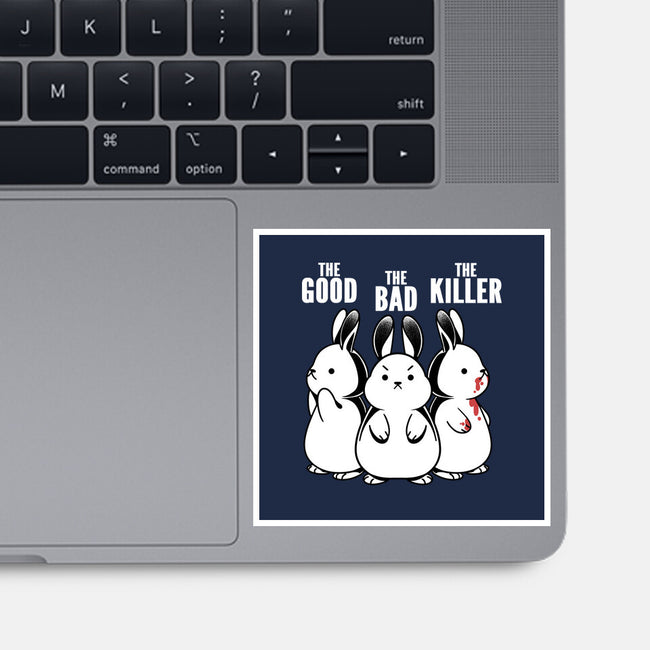 The Good The Bad And The Killer Rabbit-None-Glossy-Sticker-tobefonseca
