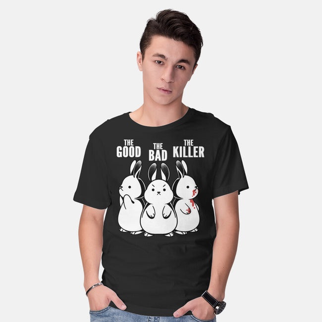 The Good The Bad And The Killer Rabbit-Mens-Basic-Tee-tobefonseca