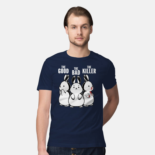 The Good The Bad And The Killer Rabbit-Mens-Premium-Tee-tobefonseca