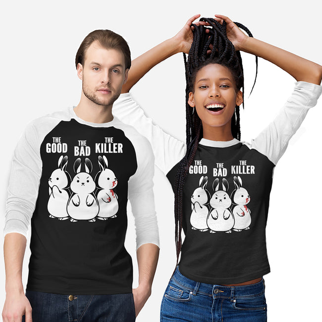 The Good The Bad And The Killer Rabbit-Unisex-Baseball-Tee-tobefonseca