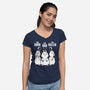 The Good The Bad And The Killer Rabbit-Womens-V-Neck-Tee-tobefonseca