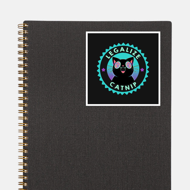Legalize Catnip Psychedelic Kitten-None-Glossy-Sticker-tobefonseca
