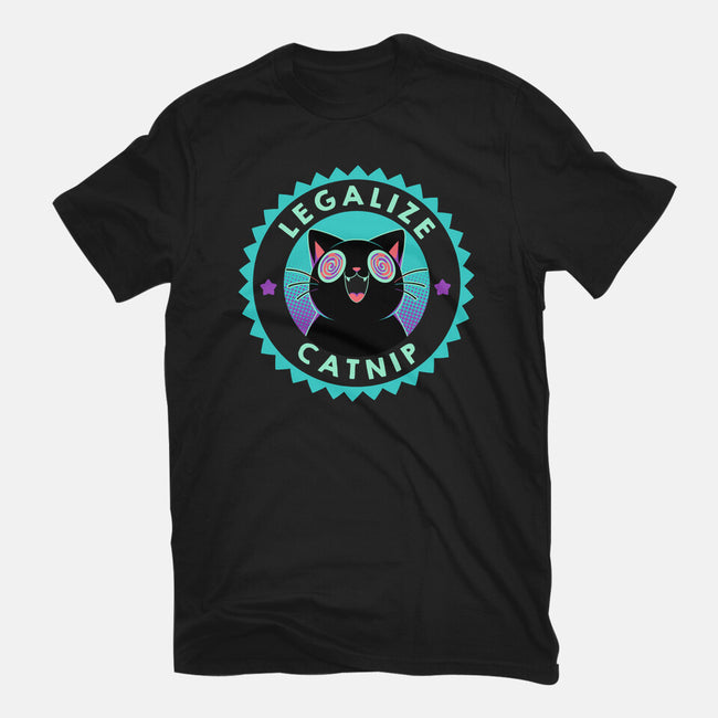 Legalize Catnip Psychedelic Kitten-Mens-Basic-Tee-tobefonseca