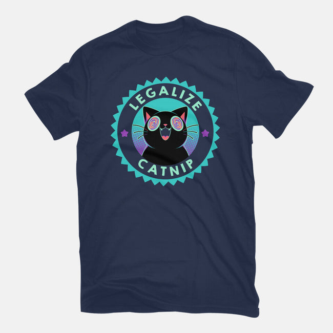 Legalize Catnip Psychedelic Kitten-Mens-Basic-Tee-tobefonseca
