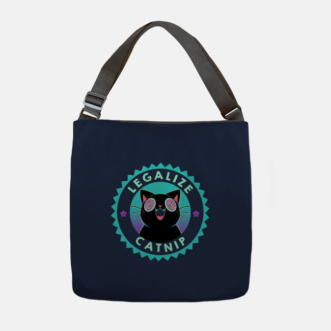 Legalize Catnip Psychedelic Kitten-None-Adjustable Tote-Bag-tobefonseca