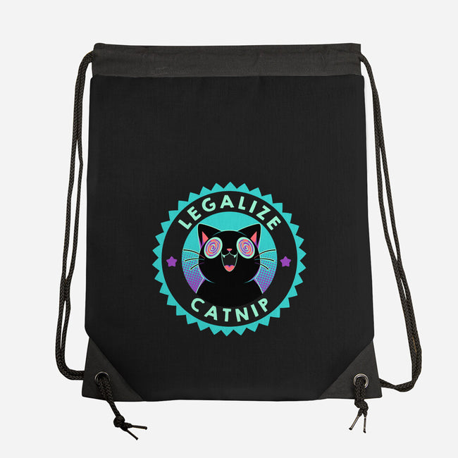 Legalize Catnip Psychedelic Kitten-None-Drawstring-Bag-tobefonseca
