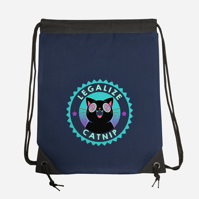 Legalize Catnip Psychedelic Kitten-None-Drawstring-Bag-tobefonseca