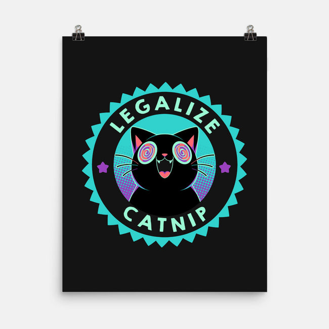 Legalize Catnip Psychedelic Kitten-None-Matte-Poster-tobefonseca