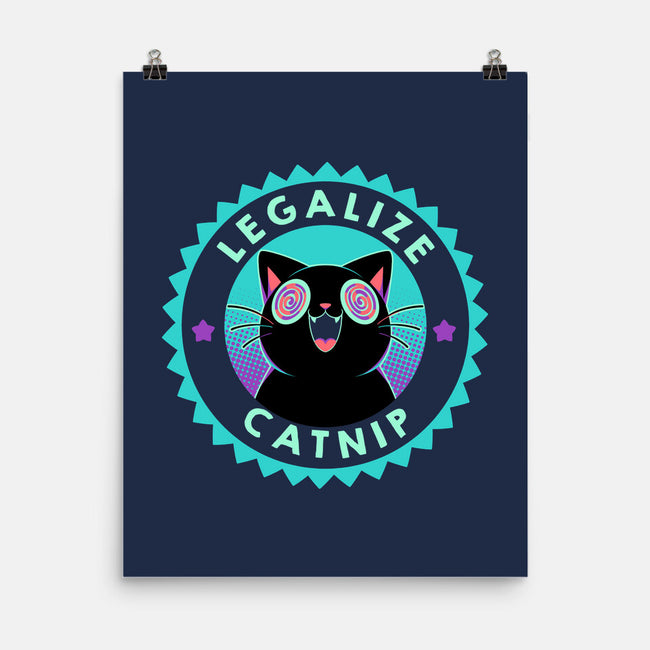 Legalize Catnip Psychedelic Kitten-None-Matte-Poster-tobefonseca
