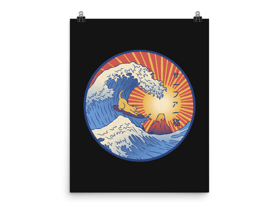 Kanagawa Wave Surfing Cat