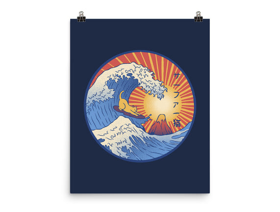 Kanagawa Wave Surfing Cat
