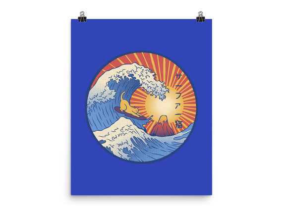 Kanagawa Wave Surfing Cat