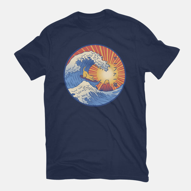 Kanagawa Wave Surfing Cat-Womens-Basic-Tee-tobefonseca