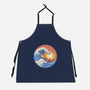 Kanagawa Wave Surfing Cat-Unisex-Kitchen-Apron-tobefonseca