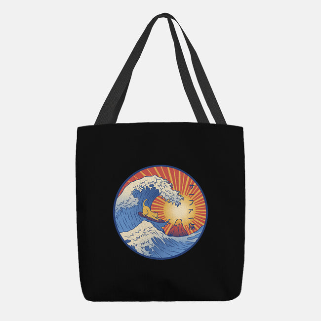 Kanagawa Wave Surfing Cat-None-Basic Tote-Bag-tobefonseca