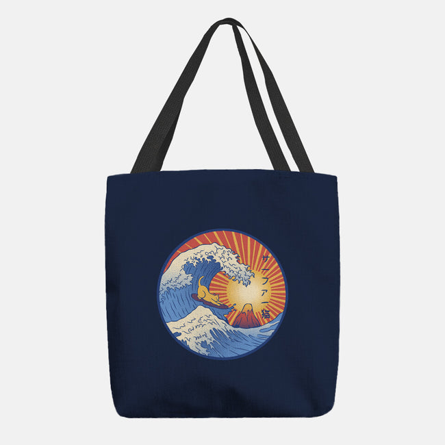 Kanagawa Wave Surfing Cat-None-Basic Tote-Bag-tobefonseca