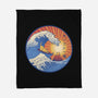Kanagawa Wave Surfing Cat-None-Fleece-Blanket-tobefonseca