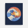Kanagawa Wave Surfing Cat-None-Stretched-Canvas-tobefonseca