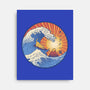 Kanagawa Wave Surfing Cat-None-Stretched-Canvas-tobefonseca