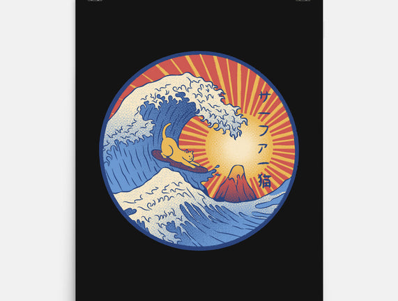 Kanagawa Wave Surfing Cat