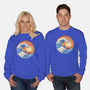 Kanagawa Wave Surfing Cat-Unisex-Crew Neck-Sweatshirt-tobefonseca