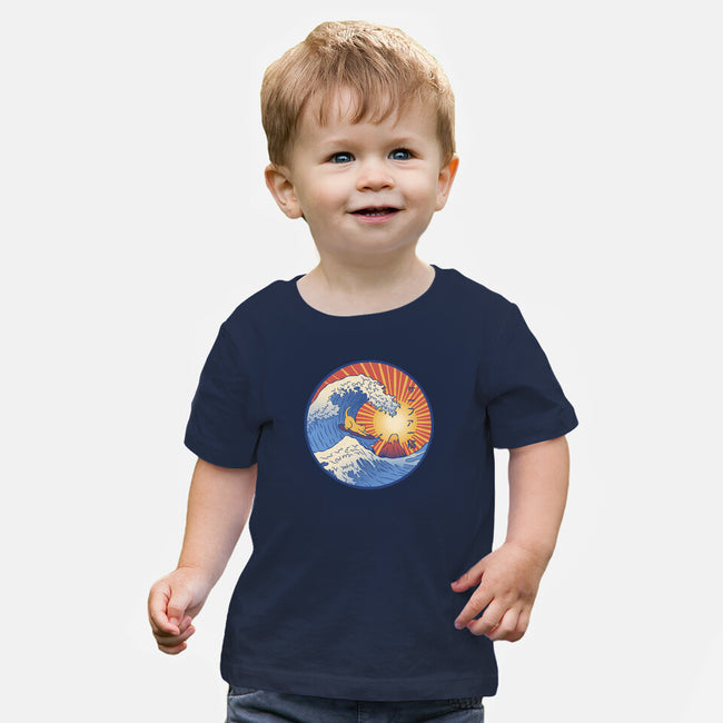 Kanagawa Wave Surfing Cat-Baby-Basic-Tee-tobefonseca