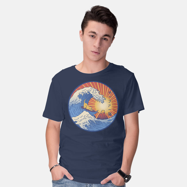 Kanagawa Wave Surfing Cat-Mens-Basic-Tee-tobefonseca