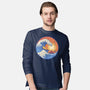 Kanagawa Wave Surfing Cat-Mens-Long Sleeved-Tee-tobefonseca