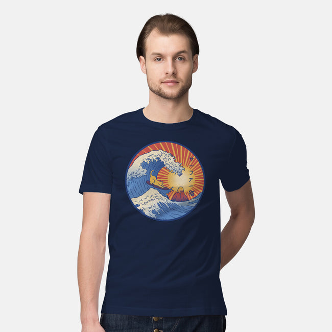 Kanagawa Wave Surfing Cat-Mens-Premium-Tee-tobefonseca